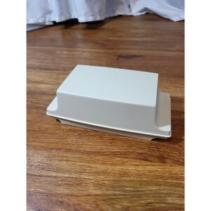 Vintage Tupperware Butter Keeper Double Stick Dish with Lid 1511 1512 Almond USA